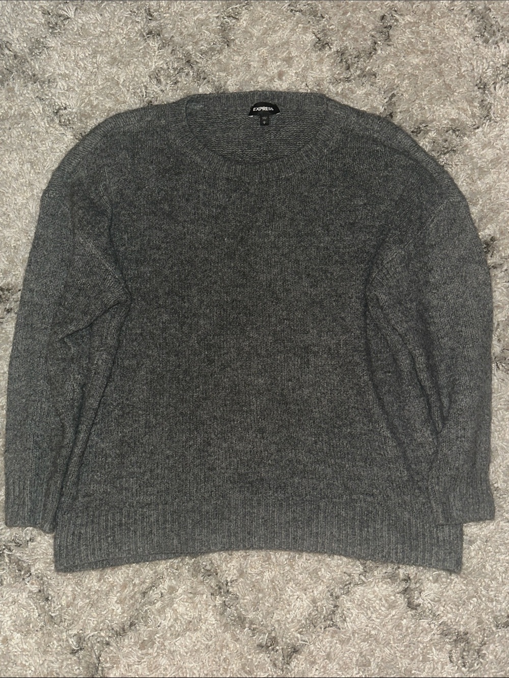 Sweater Weather . . .Express Dark Grey Roomy Oversized Wool Sweater